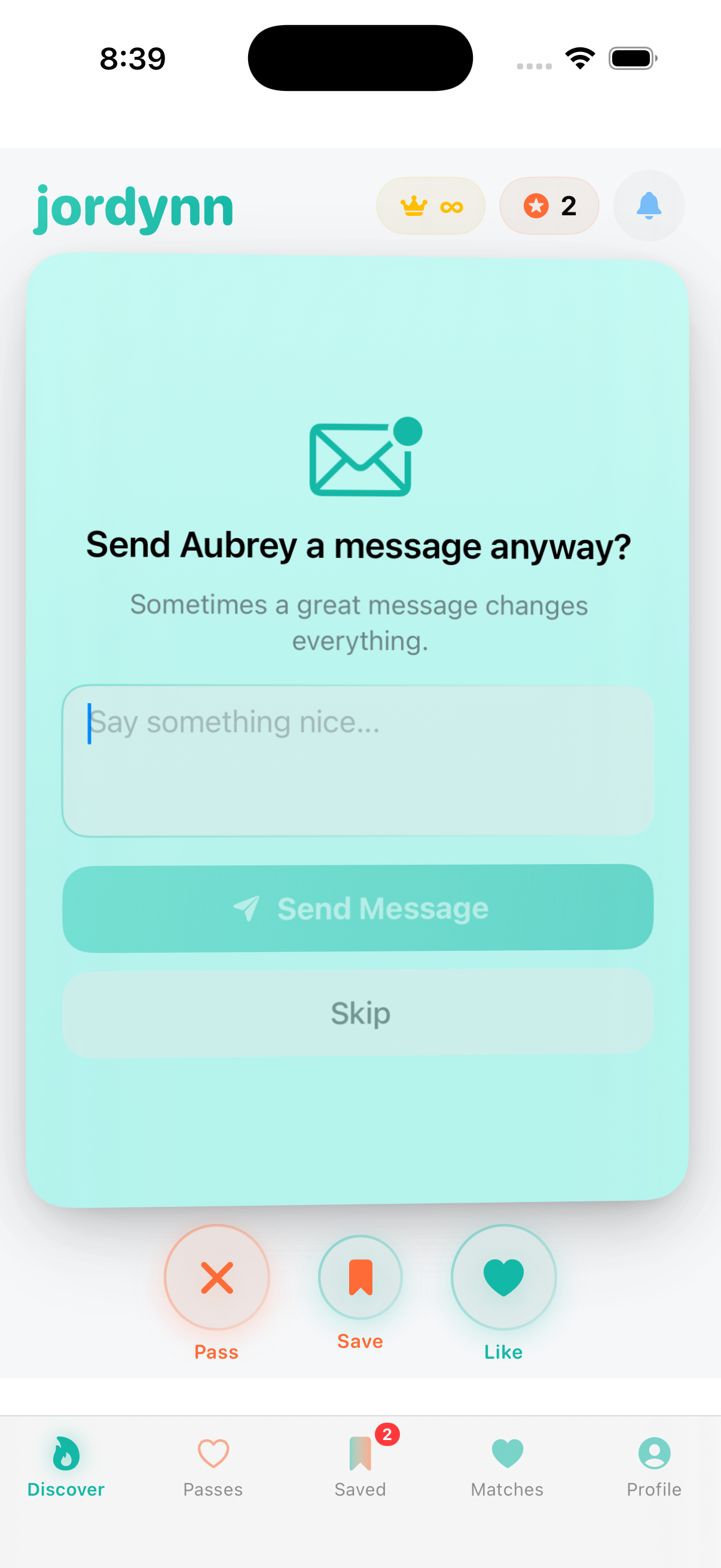 Send message anyway
